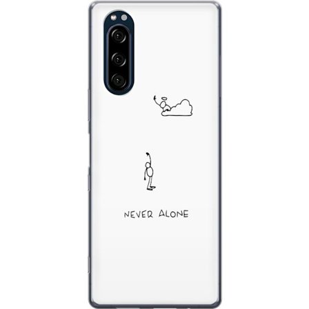 Yhteensopiva Puhelinkuori Sony Sony Xperia 5 Ei koskaan yksin