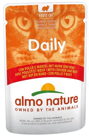 Almo Nature Daily Cibo Umido Pollo/Manzo Per Gatti Adulti 70g