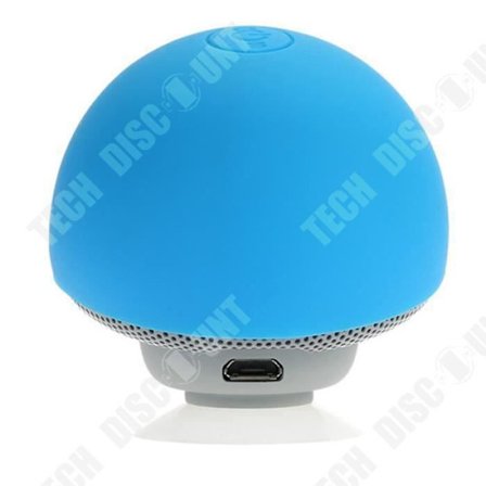 TD Mini trådlös Bluetooth-högtalare Svampsugkopp Blå Vattentät Bluetooth-högtalare med mikrofon