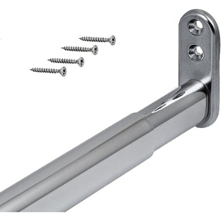 1 Sarja Teleskooppitangot 40-60cm, Joustava Teleskooppinen Vaateputki, Kiillotettu Kromihopea