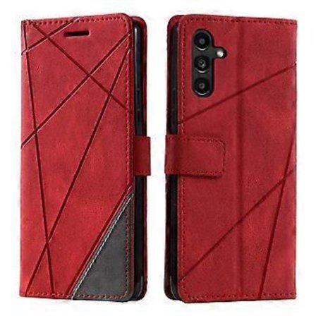 Stativdeksel for Samsung Galaxy A35 5G, Anti-ripe PU-lær Lommebok Telefondeksel (Stil C)