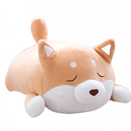 60 Cm Söt Fet Shiba Inu Hundplyschleksak Fylld Mjuk Kawaii