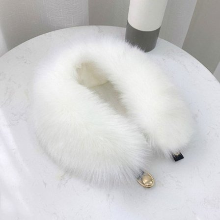 Vinter i fuskepels sjal wrap skjerf 04 04