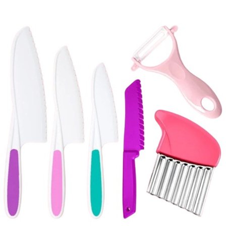 Kjøkkenredskapssett for barn, potetskreller, kniv, plastkniv for frukt og grønnsaker