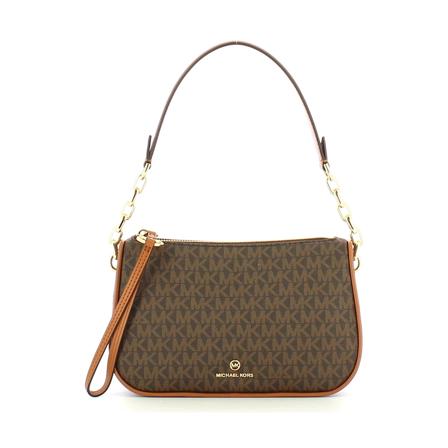 Michael Kors Shoulder Väska brun, Dam Axelremsväskor, Dam, Storlek: ONE SIZE