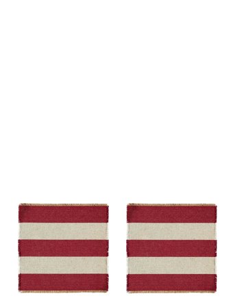 Noble House | Place Mat Jute Stripe 2-P | 38X38CM x 38