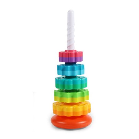 Gears Stackering Ringer Leketøy Spinning Stacker For Preschool Gift