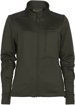 Pinewood Abisko Power Fleece naisten fleecetakki, tummanvihreä