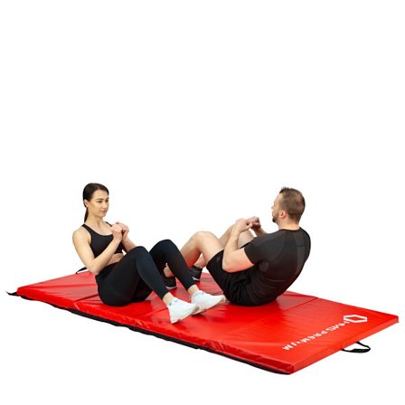 Taitettava voimistelupatja, 2400x1200mm, punainen