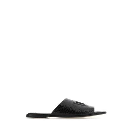 Dolce & Gabbana, Sliders Zwart, Heren, Maat:40 1/2 EU
