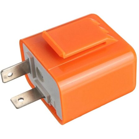 2 st Serie 12V 2 Pin LED Blinkers Frekvensrelä Blinkers Indikator Fix Blinkande Orange