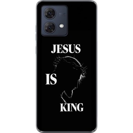 Kompatibelt Mobildeksel til Motorola Moto G84 Fargerike kawaii-figurer stablet vertikalt på lilla bakgrunn med myke former og leken søt følelse