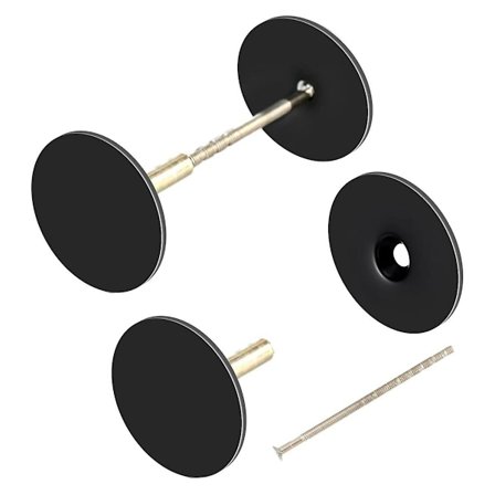 2 kpl Ovenreiän peitelevy, Ovenkahvan reiän täytelevy, metalliset liitäntäruuvit, kuolleen pultin peitelevy (musta) - Täydellinen