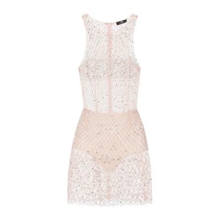 Elisabetta Franchi, Party Dresses Beżowy, Kobieta, Rozmiar: S