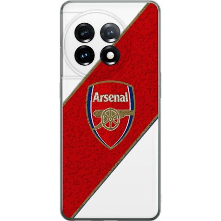 Kompatibelt Mobilskal till OnePlus OnePlus 11 Moschino Toy teddybjörn med enkel tecknad design, brun björn med vit tröja och tydlig logotyp på sva