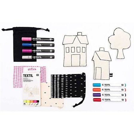 Tekstilmarker - RICO DESIGN - Sort - 3 mm - Blandet - Avanceret