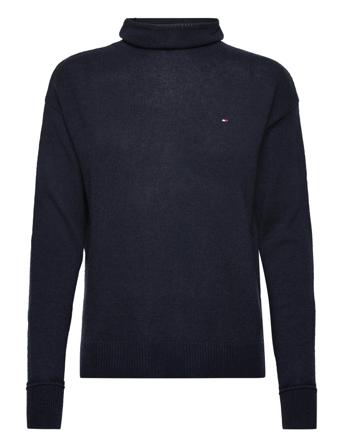 Softwool Mock-Nk Sweater Kilpikonnakaulus Poolopaita Navy Tommy Hilfiger