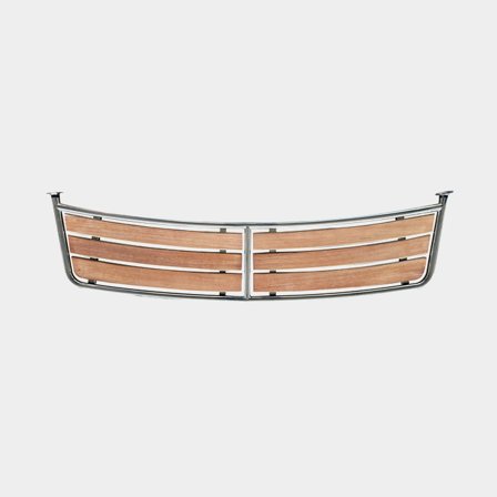 Swim platform / bathing platform boat 1852-Marine, teak & acid-resistant stainless steel, 178 x 45 cm