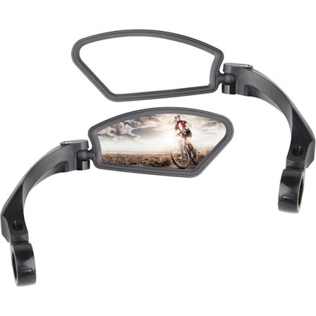 1 pari polkupyörän peili sähköpyörän taustapeili - ohjaustangon pyörän turvapeili naarmuuntumattomalla lasilinssillä säädettävä ja 360o kääntyvä 