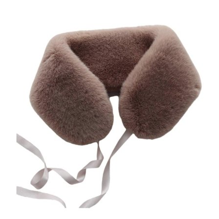 Slitstark Plyschhalsduk Bekväm Nackskydd Personlig Modehalsduk för Både Män och Kvinnor khaki Barnstorlek 46cm