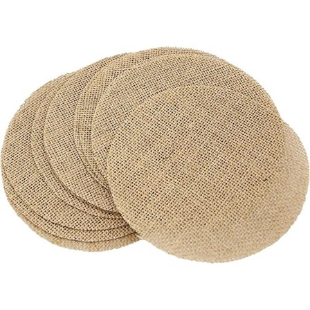 Set med 10 tvättbara bordsunderlägg i linne för matbord