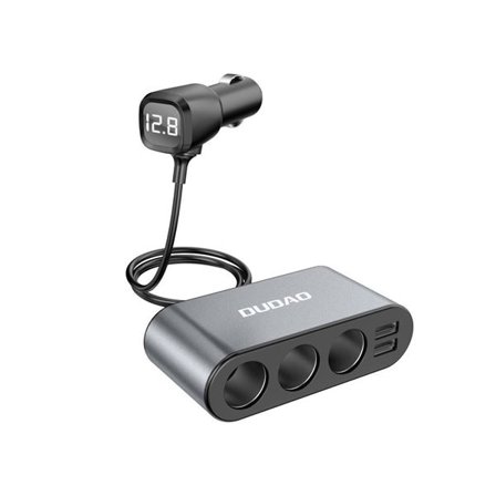 Dudao 1-3 -jakaja tupakansytyttimeen 2xUSB:llä