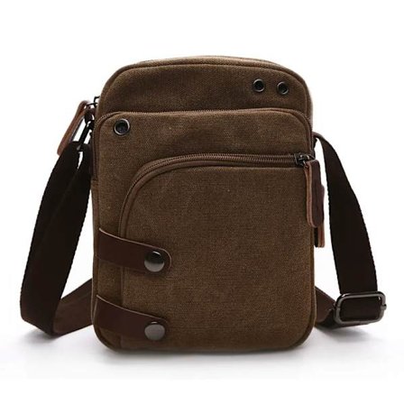 2020 Man Short Travel Canvas Shoulder Bag With Phone Pocket Vintage Small Crossbody Bags For Men To Hiking