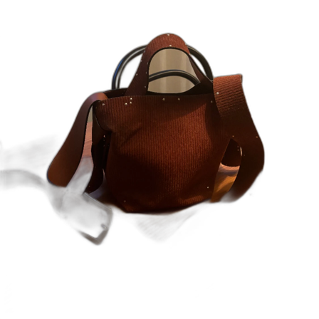 Acne Musubi Mini Studs In Rust Brown