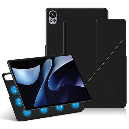 Läderfodral för Huawei MatePad Air 12 (2024) med Origami-Stativ, Magnetiskt, Auto-Väcka/Sov