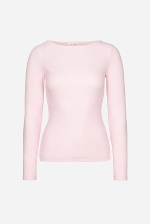 CAMILLA PIHL - Petronella Rib Boatneck - Light Pink - XXL