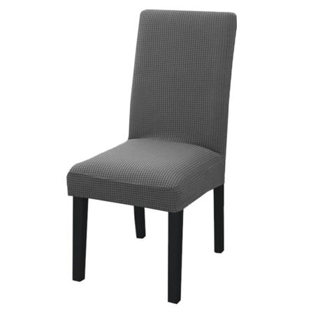 Sofastolebetræk Elastisk ananasgitterstolebetræk Spisestolsbetræk New Gray 2pcs