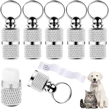10 st Tag Tube Katt ID Tube Hund Adresshållare Anti-Lost Hänge Katt Adress Mini Adressbrickor ID-bricka för Krage - Lämplig för andra små djur