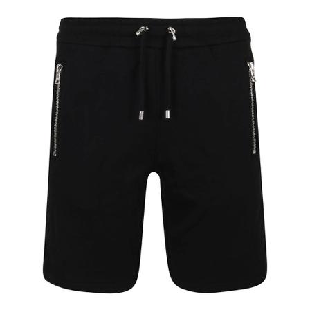 Balmain, Embossed Bermuda Shorts Zwart, Heren, Maat:L