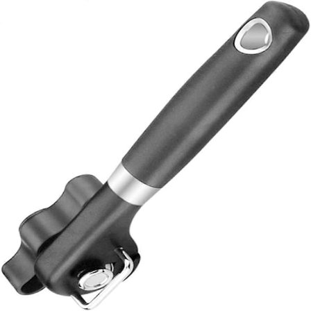 Manuell burköppnare med slät kant stål burköppnare konservöppnare köksredskap med halkfritt handtag