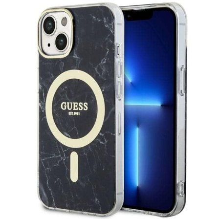 Guess GUHMP14MPCUMAK iPhone 14 Plus 6,7" svart/svart hardcase Marble MagSafe