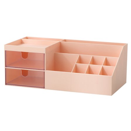 Rose plast oppbevaringsboks for kosmetikk små gjenstander blå L.24.5 x B.12 x H.9 cm