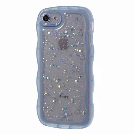 JTW-serien til iPhone 7/8/SE (2020)/SE (2022) Cover Glitterstjerner Bølget Kant TPU-beskyttelse Multicolor