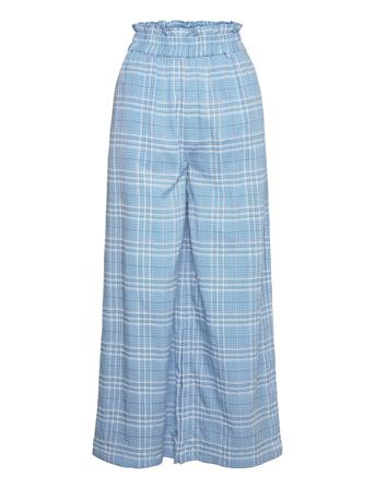 Slfbrianna Hw Cropped Pant B Trousers Culottes Blå Selected Femme