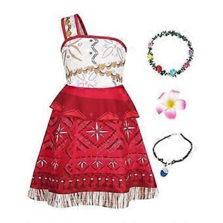 Moana 2 Cosplay Kostym Maskeradklänning för Flickor Kvinnor (120cm A)