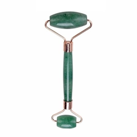 Naturlig Gua Sha Roller - Ægte mineralsten – Grøn Jade