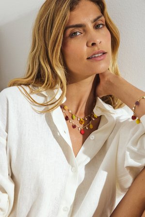 NA-KD Lot de 2 colliers avec pendentif fruit - Bijoux - Or - One Size