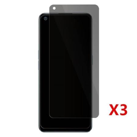 Sæt med 3 anti-spion hærdet glas til realme 9 Pro beskyttelsesglas Svart