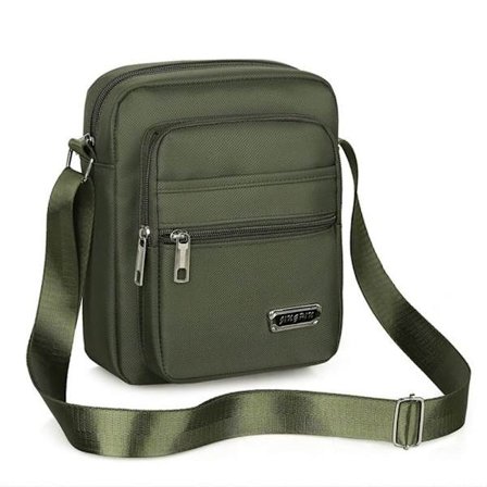 Mænd Crossbody Tasker Skuldertaske GRØN 4 LYNLÅSE 4 LYNLÅSE