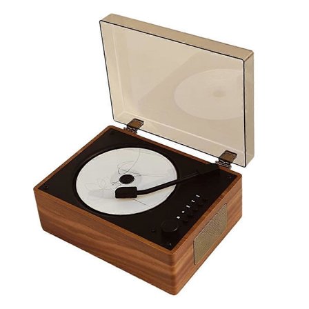 Retro puinen CD-soitin, tukee Bluetooth 5.0, USB- ja AUX-tuloa.