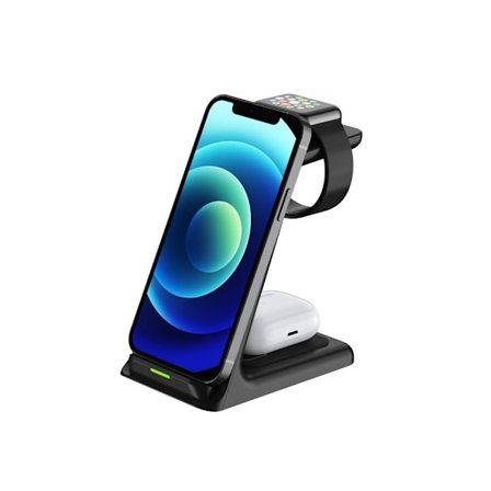 SiGN 3-in-1 Qi Wireless Charging Stand 15W - Black