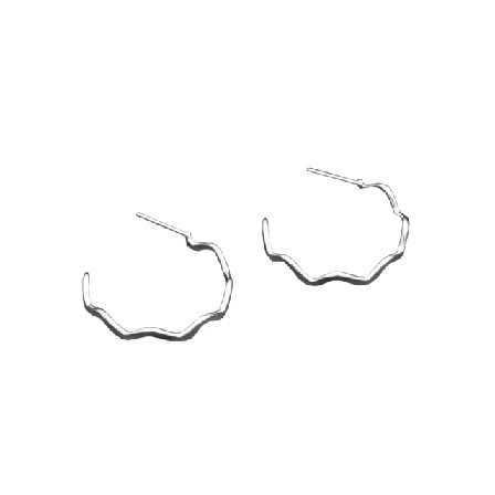 Complement Vågig Creol Örhängen Dam Silver