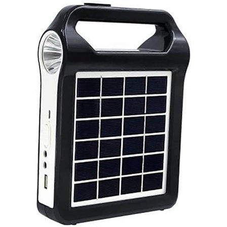 Bærbar Utendørs Oppladbar Solgenerator Energisystem med Lommelykt Nødstrømforsyning for Belysning Camping