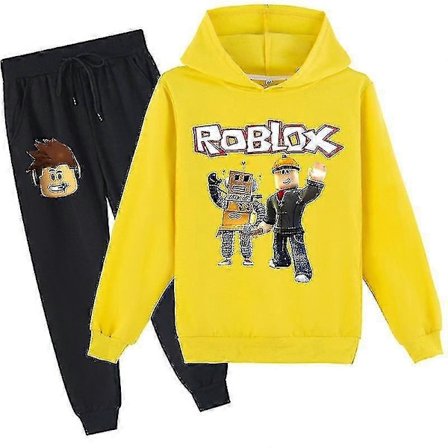 Roblox Hoodie Sæt Børn Varmt Hoodie Tøj Roblox Trykt Hoodie R