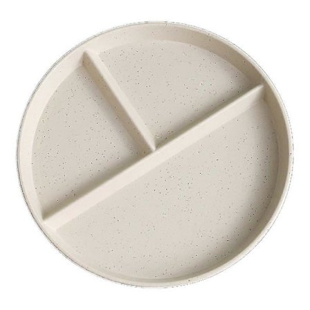 RY-0135 23 cm Opdelt Tallerken Portionskontrol 3 Rum Diæt Tallerken Hvedestrå (BPA-fri, Ingen -Sy