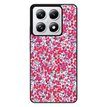 Förstärkt silikonskal med tryck kompatibel med Xiaomi 14T 4G Liberty Wiltshire Röd